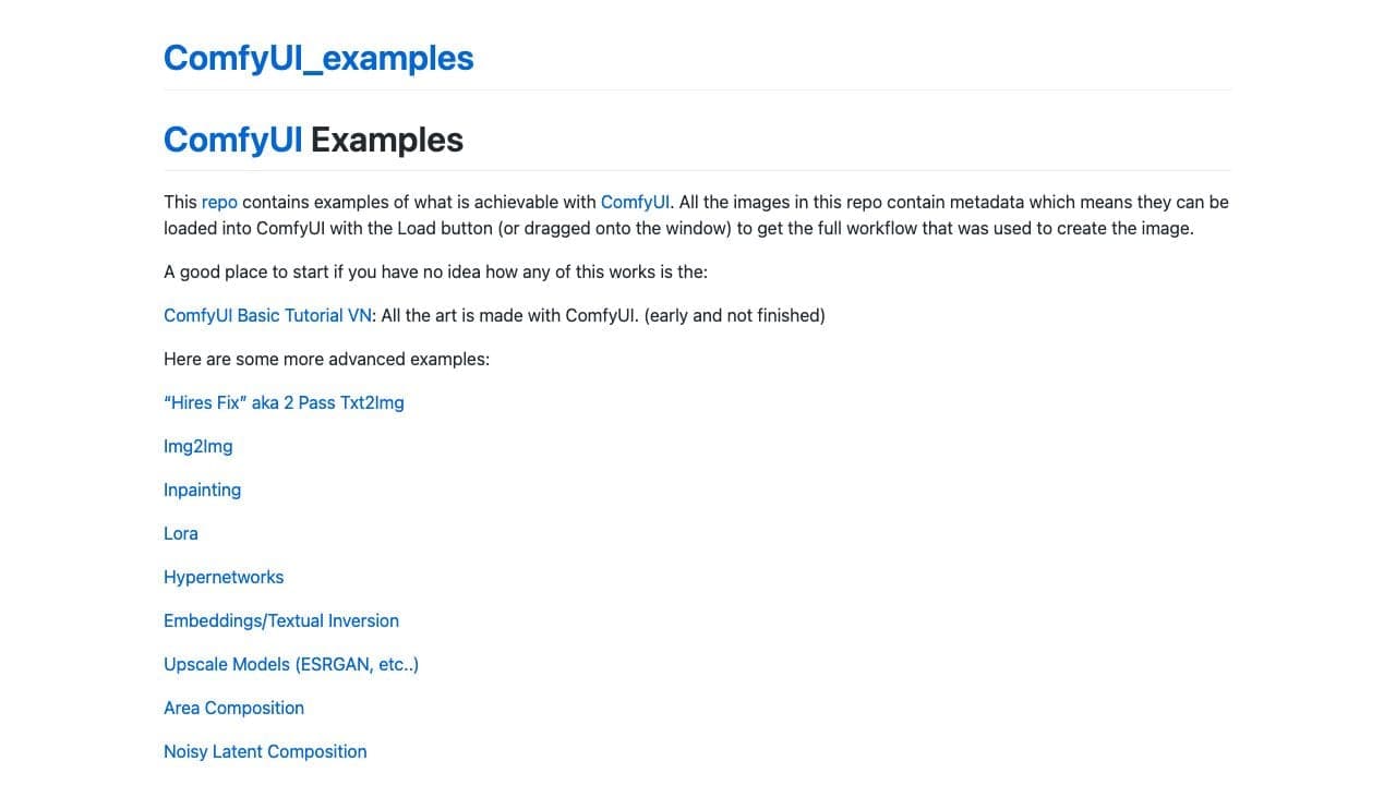 ComfyUI Examples by ComfyUI