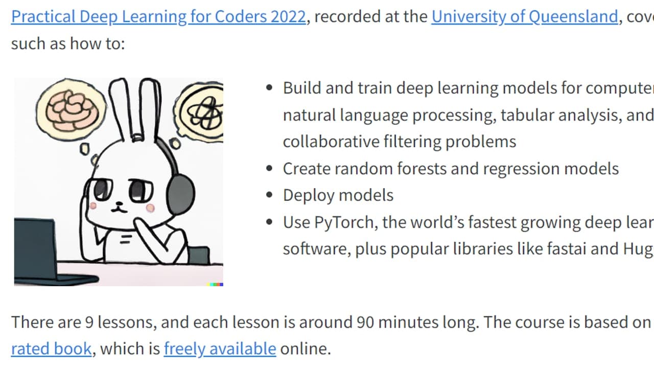 Practical Deep Learning for Coders by fast.ai